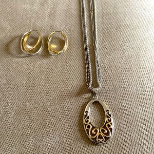 Lia Sophia Earrings/Necklace Set